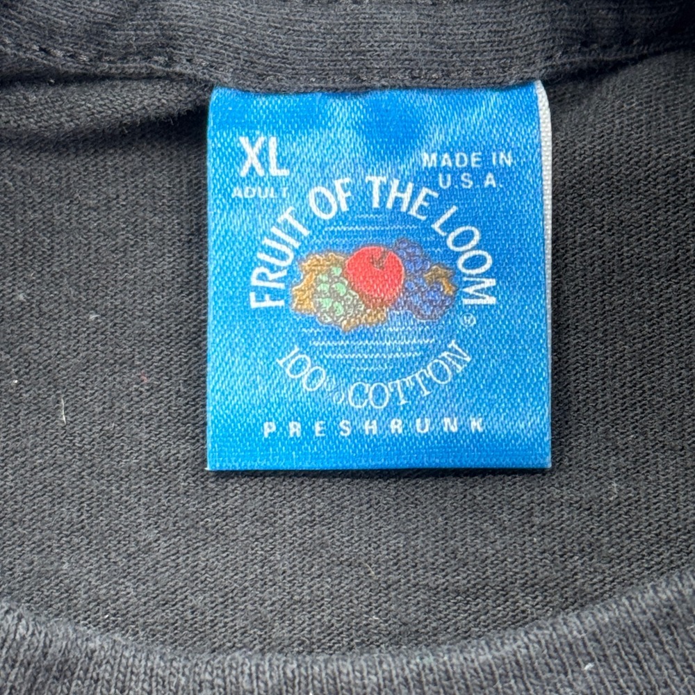 Vtg Fruit of the Loom Mens XL Black Graphic T Shirt Bette Midler USA 90s SS - Picture 3 of 7